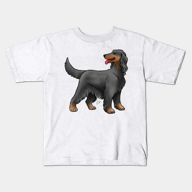 Dog - Irish Setter - Black and Tan Kids T-Shirt by Jen's Dogs Custom Gifts and Designs